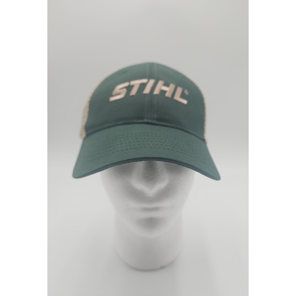 STIHL Chainsaw Baseball Cap Trucker Hat Outdoor Power Tools Mesh Back Green - Picture 1 of 9
